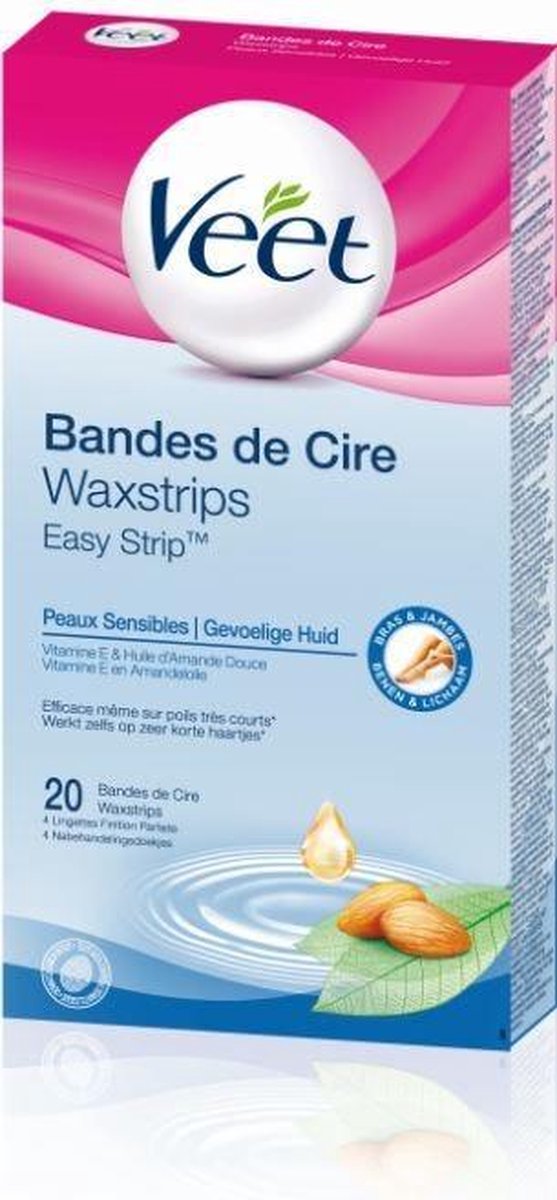 Veet 20stuks Koude Waxstrips Benen En Lichaam Gevoelige Huid