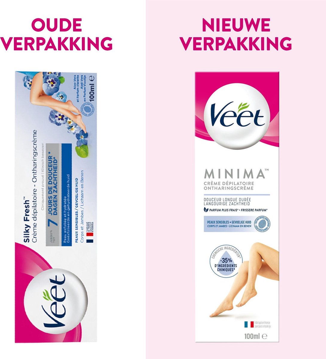 Veet 100ml Ontharingscreme Minima Gevoelige Huid