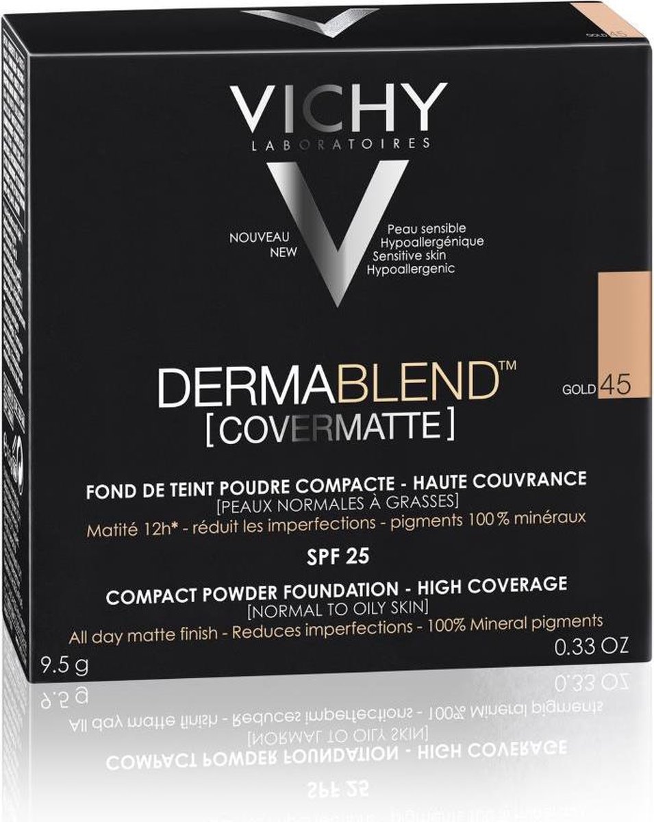 Vichy Dermablend Covermatte Powder Foundation 45 Gold