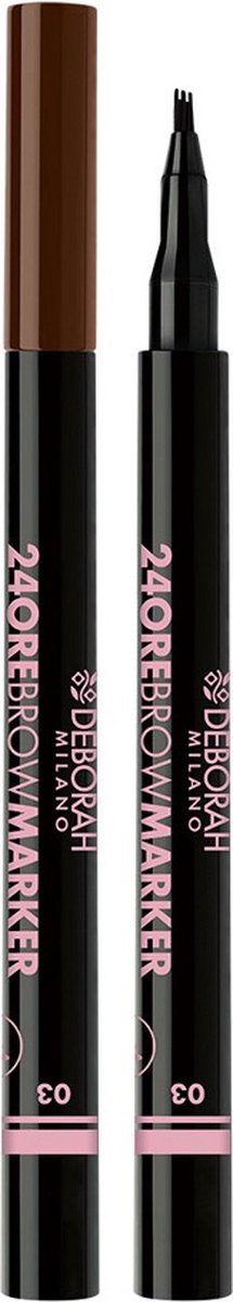 Deborah Milano 3 - Dark Brown 24Ore Brow Marker Wenkbrauwgel 0.8 g - Marrón