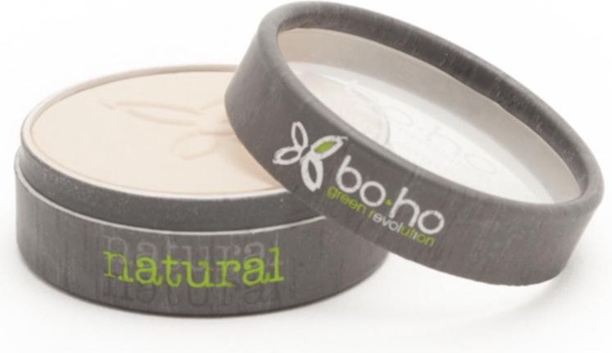 Boho Cosmetics Boho Green Make-Up 01 – Diaphane (Matte Transparant) Compact Poeder 4.5 g - Silver