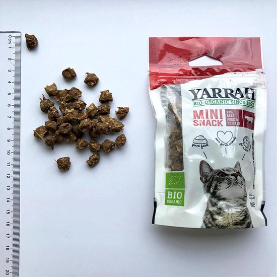 Yarrah Bio Kat Mini Snacks - Kattensnack - Rund 50 g