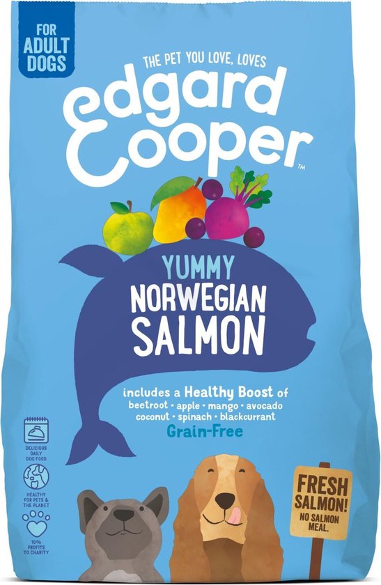 Edgard&Cooper Yummy Norwegian Salmon Adult Zalm&Rode Biet&Appel - Hondenvoer - 700 g