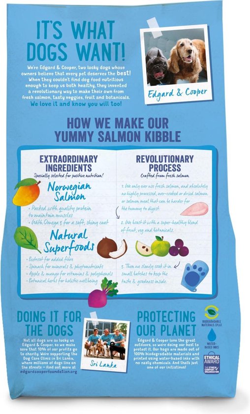 Edgard&Cooper Yummy Norwegian Salmon Adult Zalm&Rode Biet&Appel - Hondenvoer - 2.5 kg