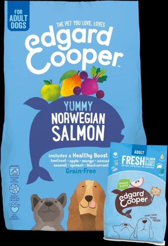 Edgard&Cooper Yummy Norwegian Salmon Adult Zalm&Rode Biet&Appel - Hondenvoer - 2.5 kg
