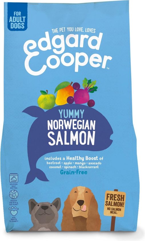 Edgard&Cooper Yummy Norwegian Salmon Adult Zalm&Rode Biet&Appel - Hondenvoer - 2.5 kg