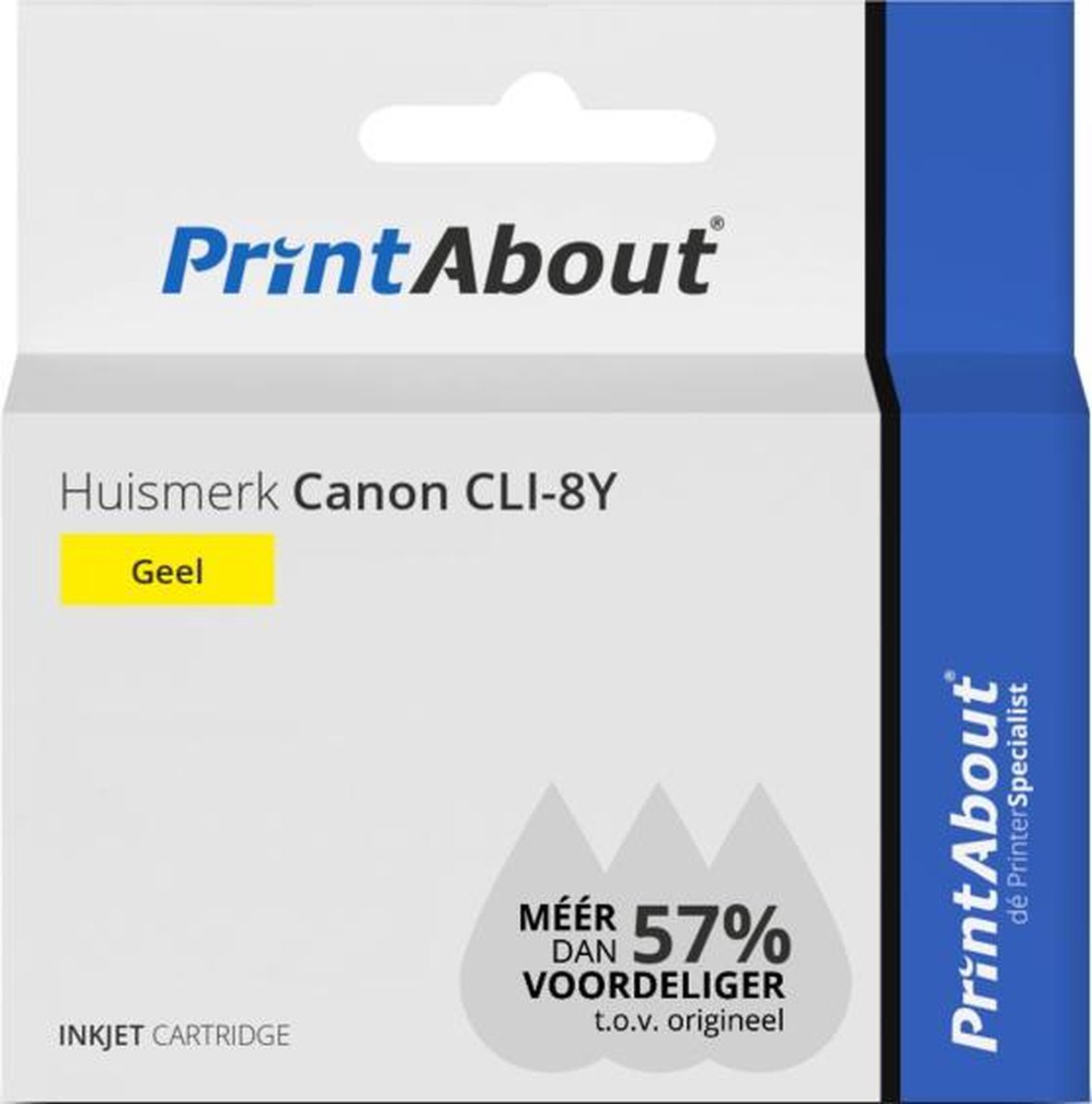 PrintAbout Huismerk Canon CLI-8Y Inktcartridge - Geel