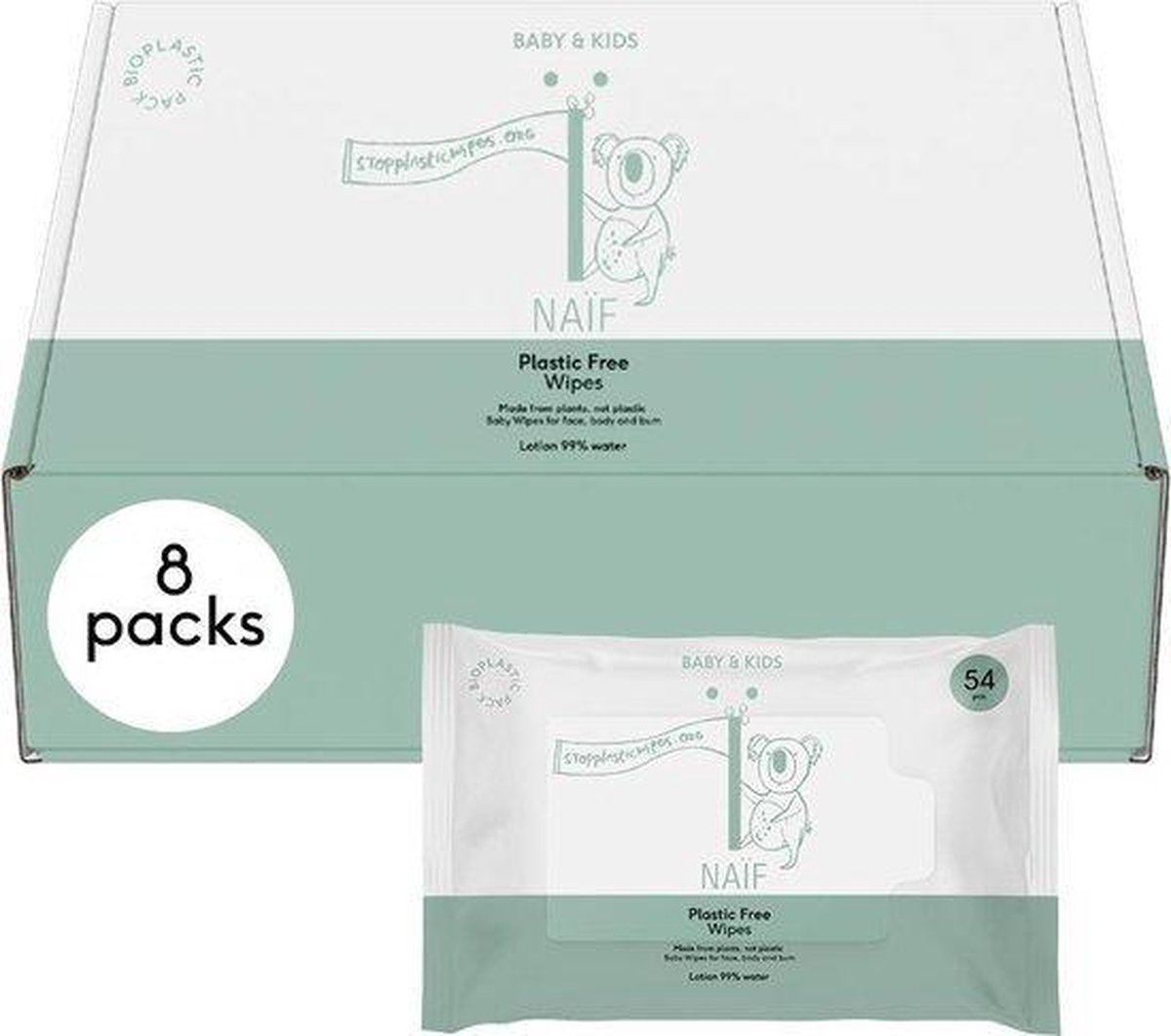 Naif Multipack Plasticvrije billendoekjes Babyverzorging
