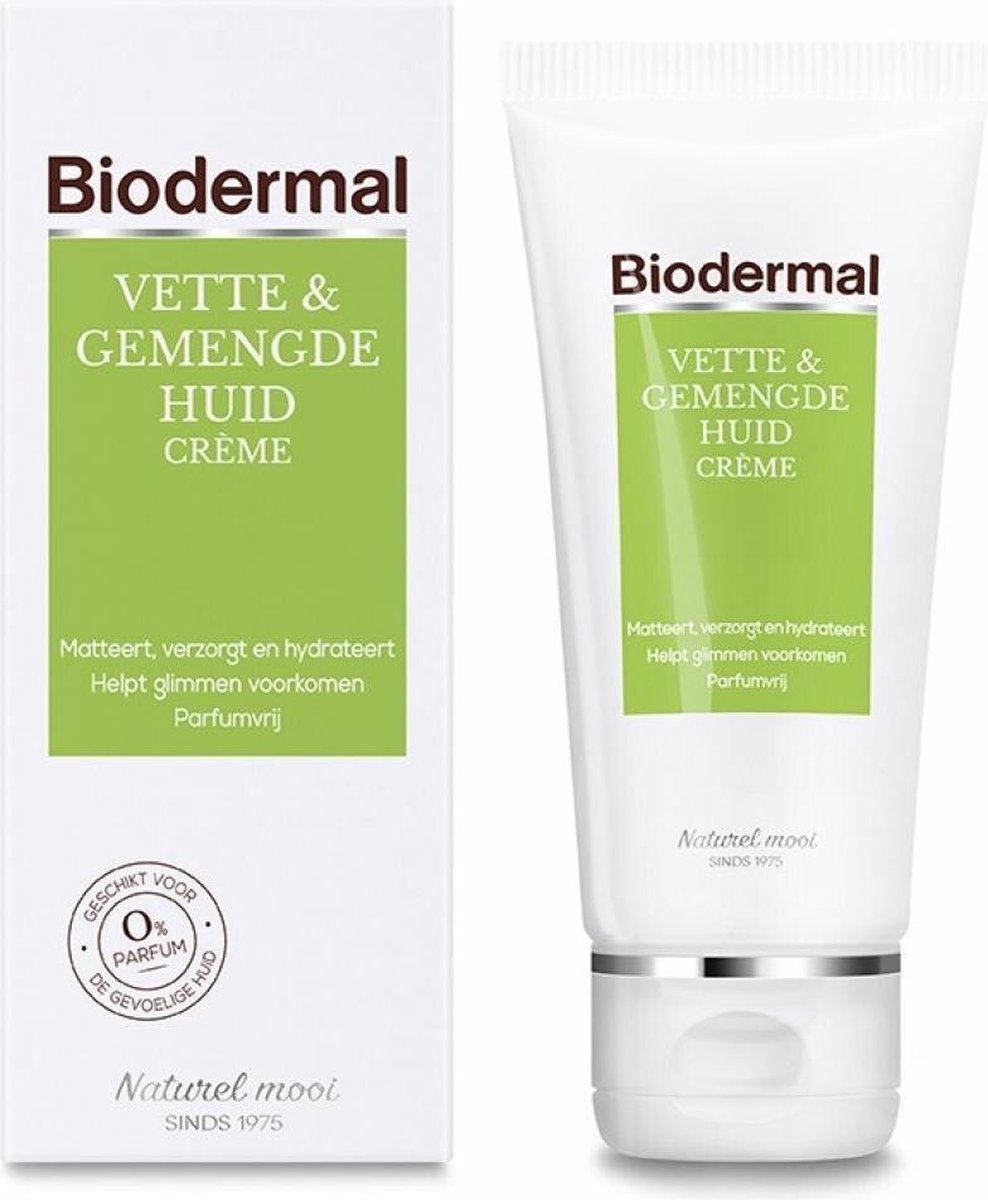 Biodermal Vette & Gemengde Huid Gezichtscrème 50ml