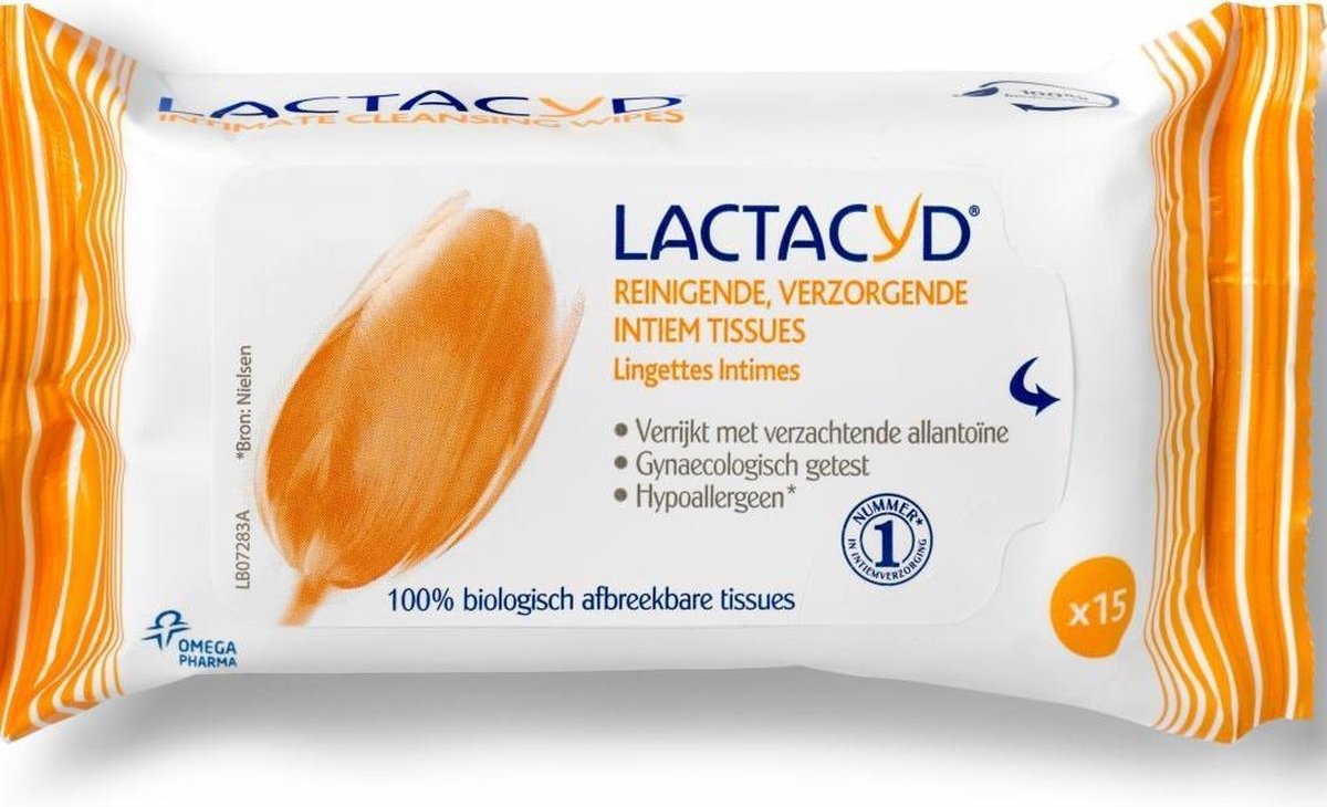 Lactacyd Verzorgende Tissues Intieme Zone Verfrissingsdoekjes