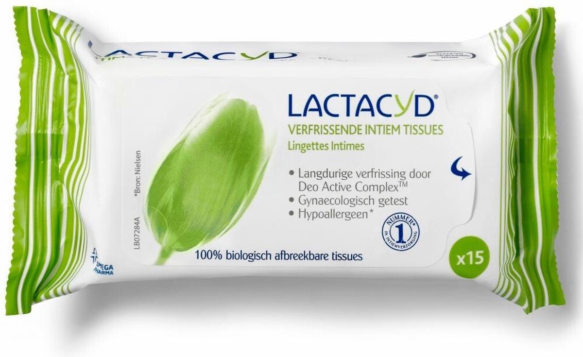 Lactacyd Verfrissende Tissues Intieme Zone Verfrissingsdoekjes