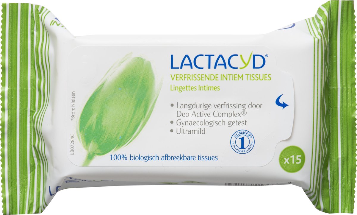 Lactacyd Verfrissende Tissues Intieme Zone Verfrissingsdoekjes