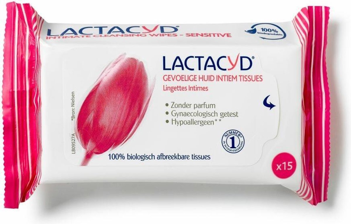 Lactacyd Gevoelige Huid Tissues Intieme Zone Verfrissingsdoekjes