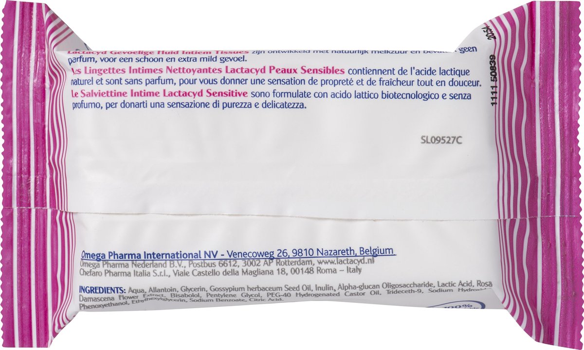 Lactacyd Gevoelige Huid Tissues Intieme Zone Verfrissingsdoekjes