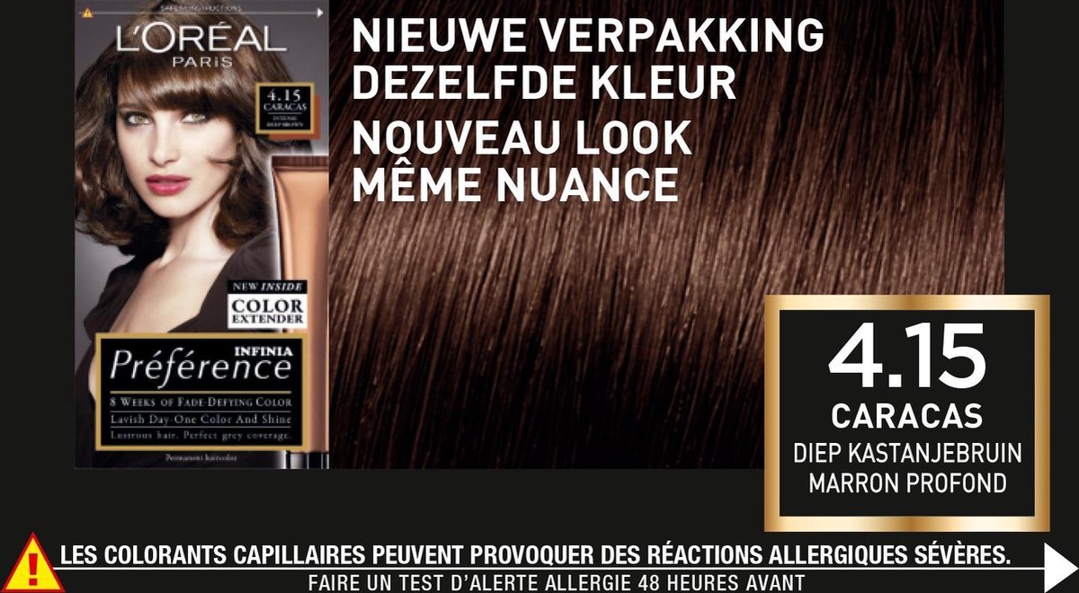 L'Oreal Paris L´Oréal Paris 4.15 Caracas Preference Haarkleuring - Zwart