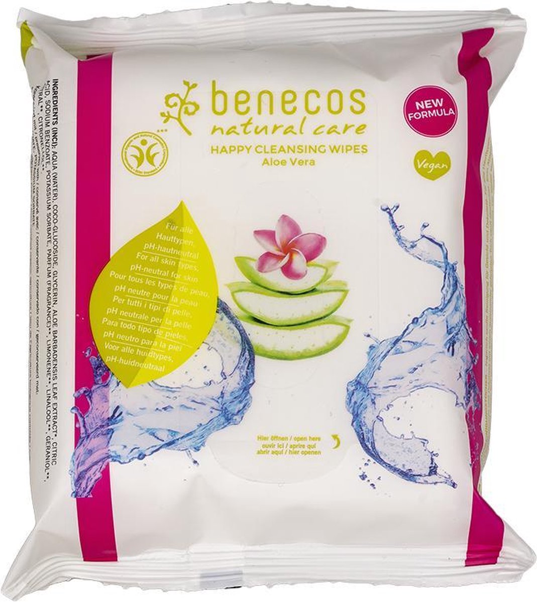 Benecos Natural Happy Cleansing Wipes Reiniging