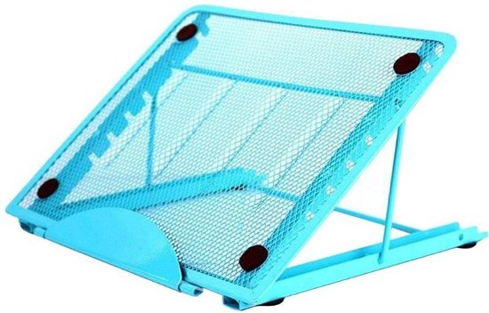 Wt Trading Universele Standaard voor Laptops, Tablets, (kook)Boeken en Diamond Painting Lightpad - Verstelbaar in Hoogte Idiaal voor Thuiswerkers - Blauw