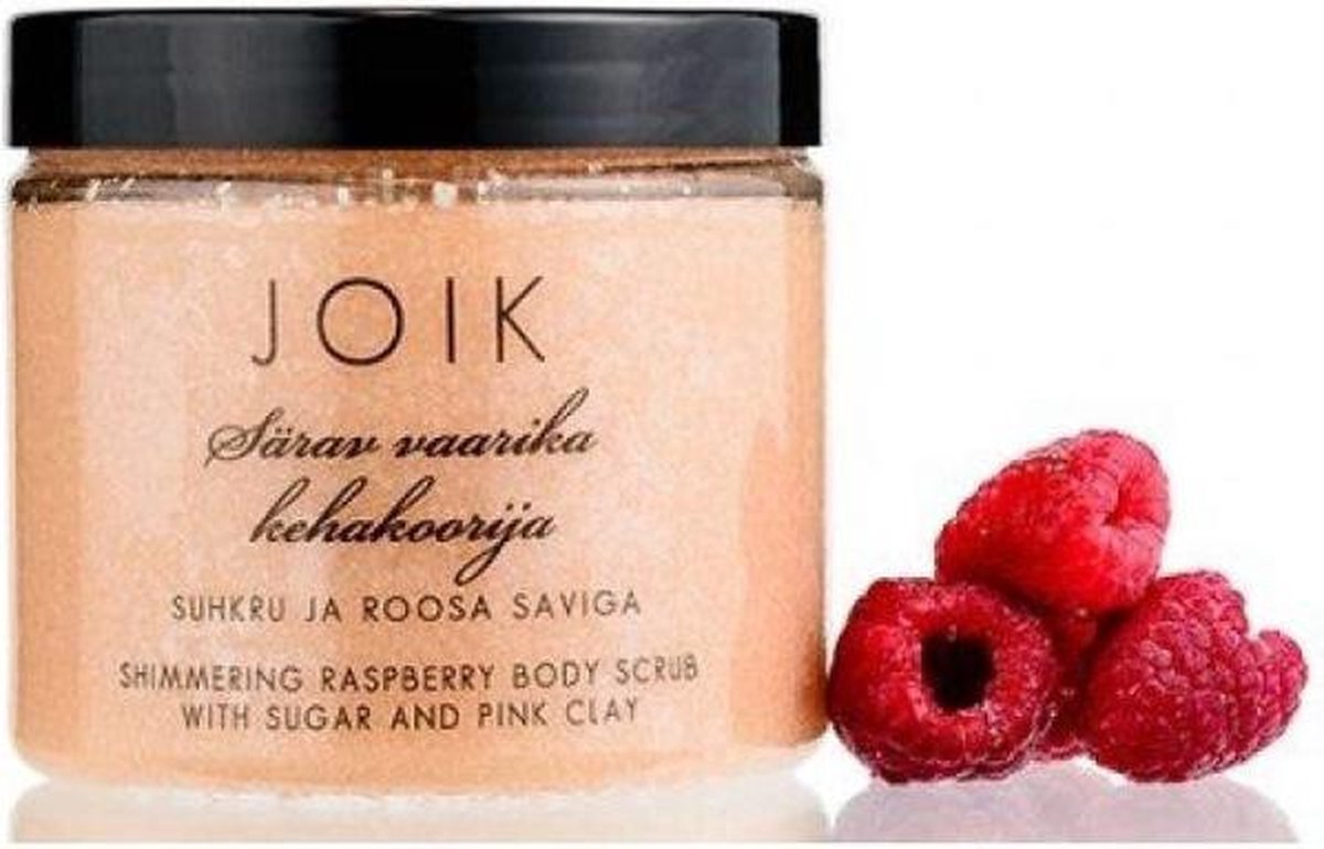 Joik Shimmering Raspberry Sugar & Pink Clay Bodyscrub 200ml
