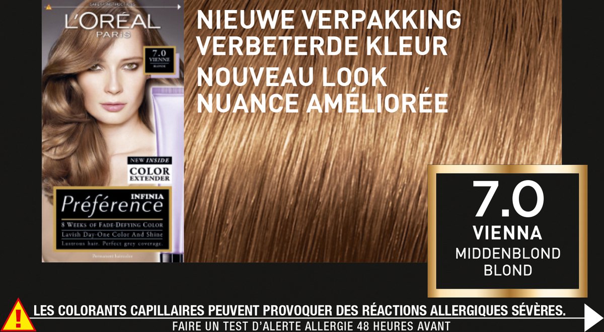 L'Oreal Paris L´Oréal Paris 7. Vienne Middenblond Preference Haarkleuring
