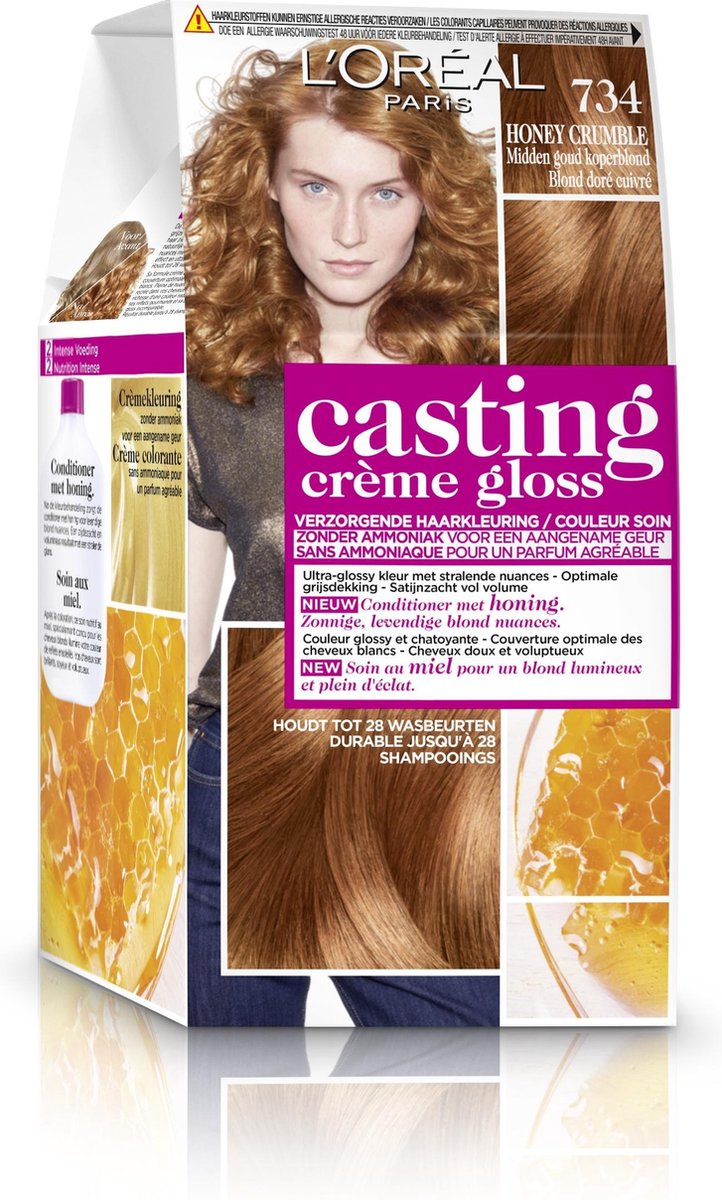 L'Oreal Paris L´Oréal Paris 734 Honey Crumble Casting Crème Gloss Haarkleuring - Bruin