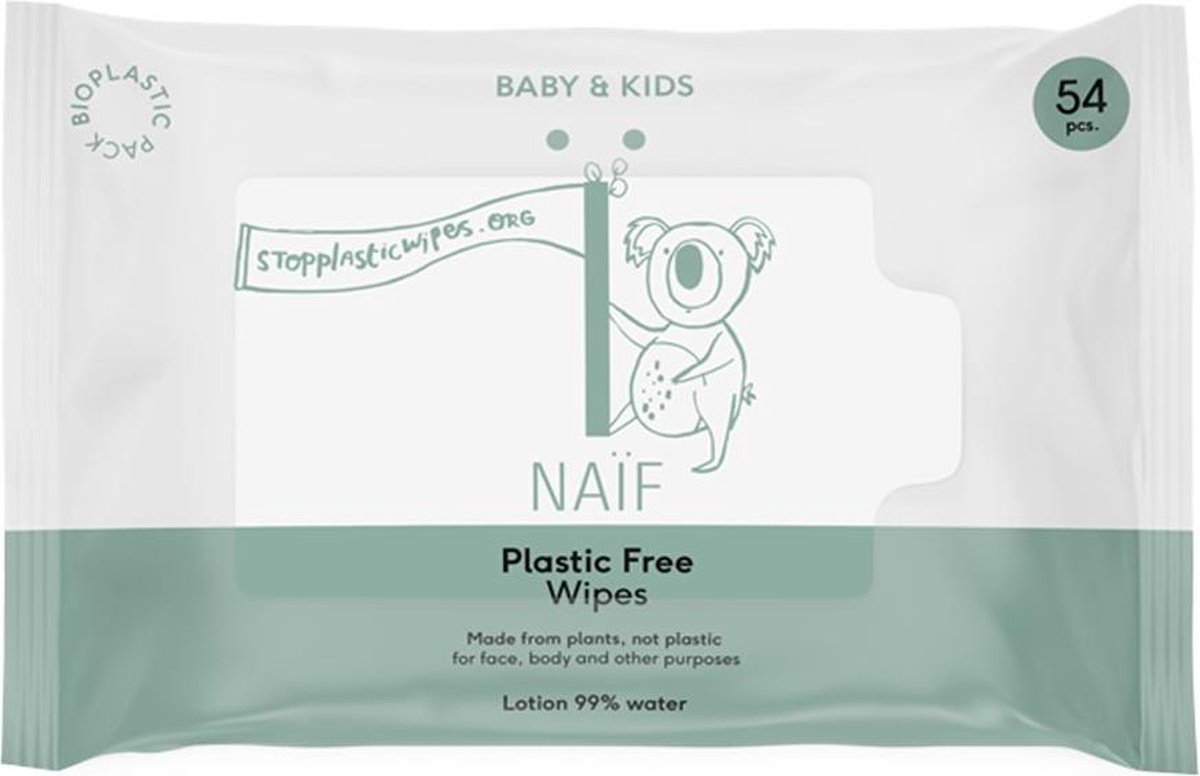 Naif One pack Plasticvrije billendoekjes Babyverzorging