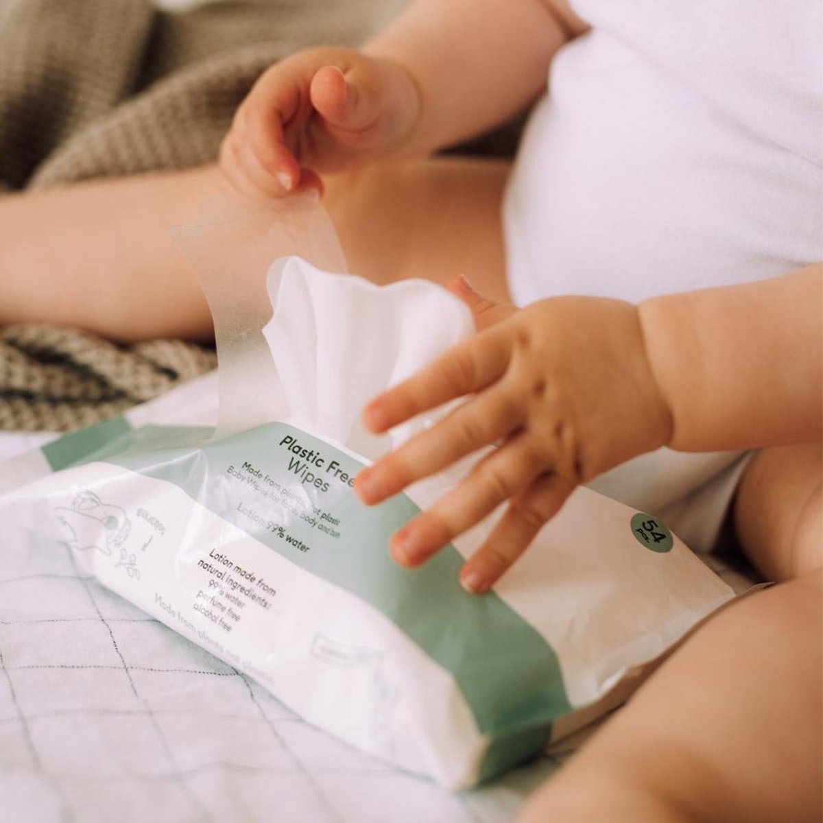 Naif One pack Plasticvrije billendoekjes Babyverzorging