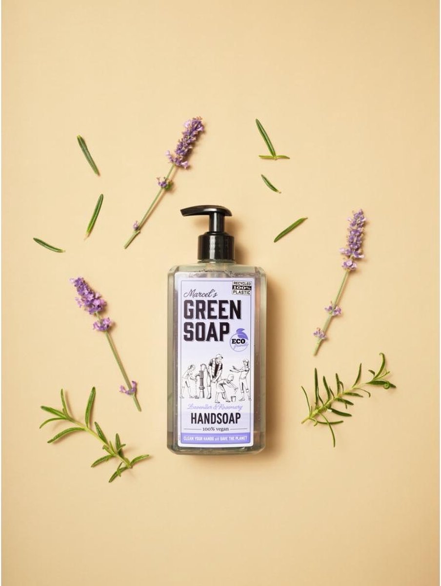 Marcels Green Soap Marcel's Green Soap Lavendel &marijn Handzeep 500ml - Roze