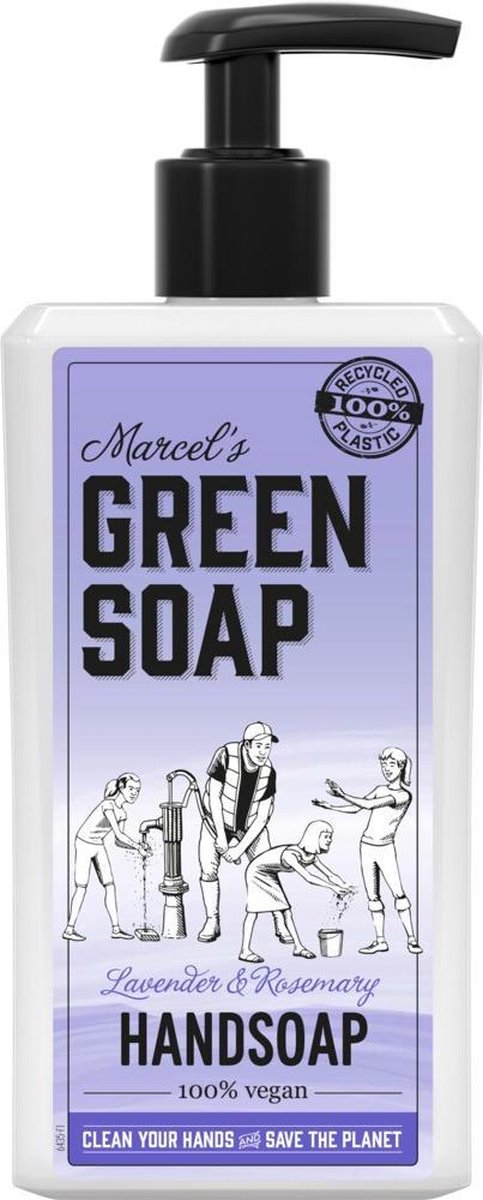 Marcels Green Soap Marcel's Green Soap Lavendel &marijn Handzeep 500ml - Roze