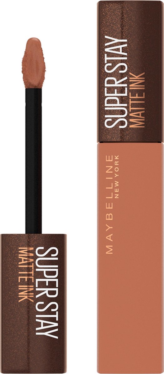 Maybelline 255 Chai Genius SuperStay Matte Ink Coffee Collection Lipstick 5ml - Marrón