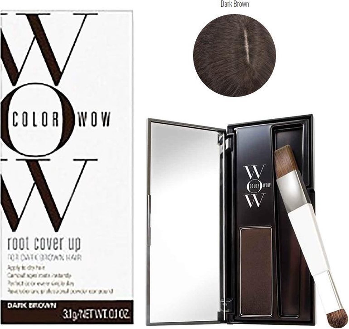 Color Wow Dark Brown Root Cover Up Haarkleuring 2.1 g - Zwart