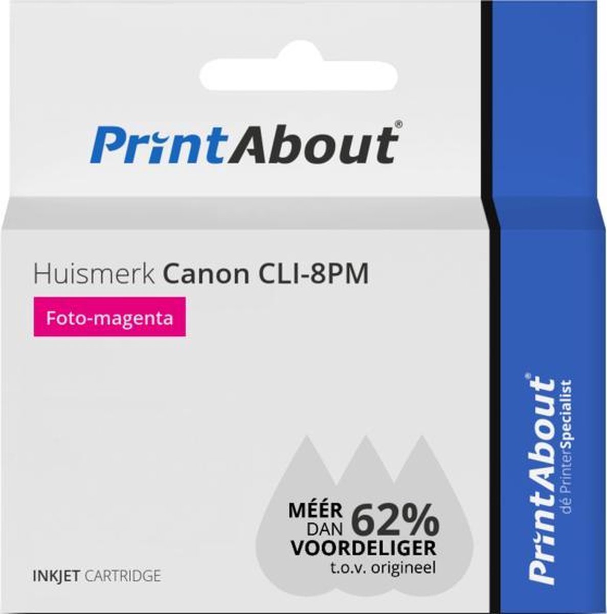 PrintAbout Huismerk Canon CLI-8PM Inktcartridge Foto-magenta