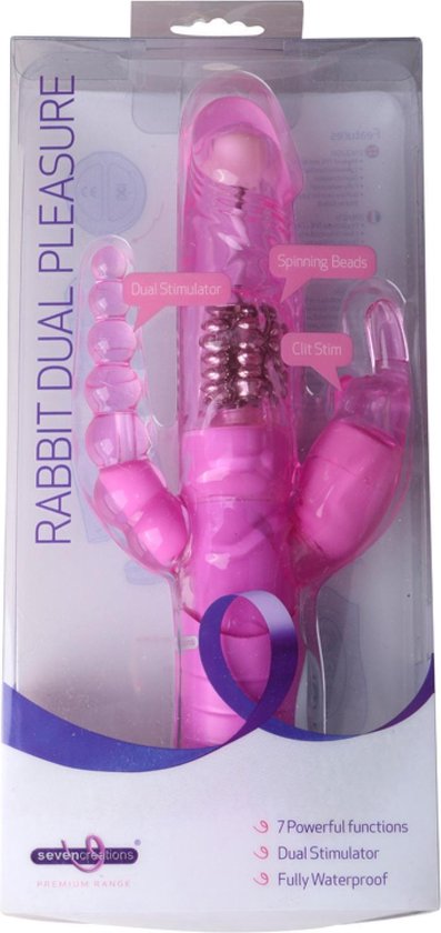 Seven Creations Rabbit dual vibrator - Roze