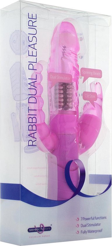 Seven Creations Rabbit dual vibrator - Roze