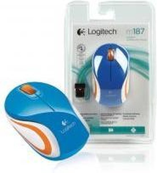 Logitech M187 - Draadloze Mini Muis - - Blauw