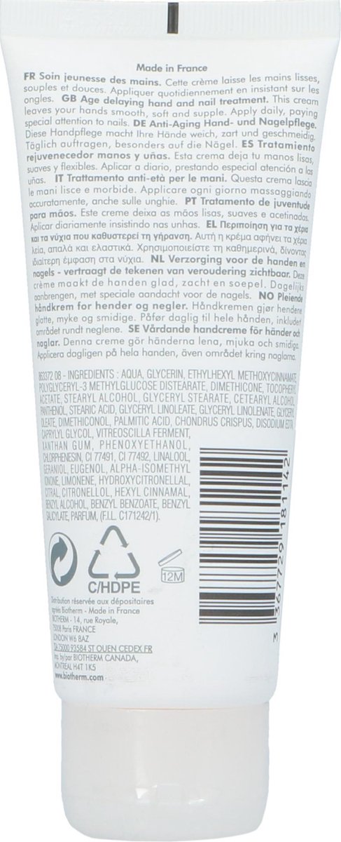 Biotherm Biomains Handcrème 100ml