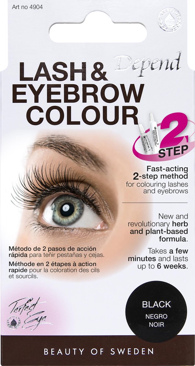 Depend Black Perfect Eye Lash & Eyebrow Colour Wenkbrauwverf - Zwart