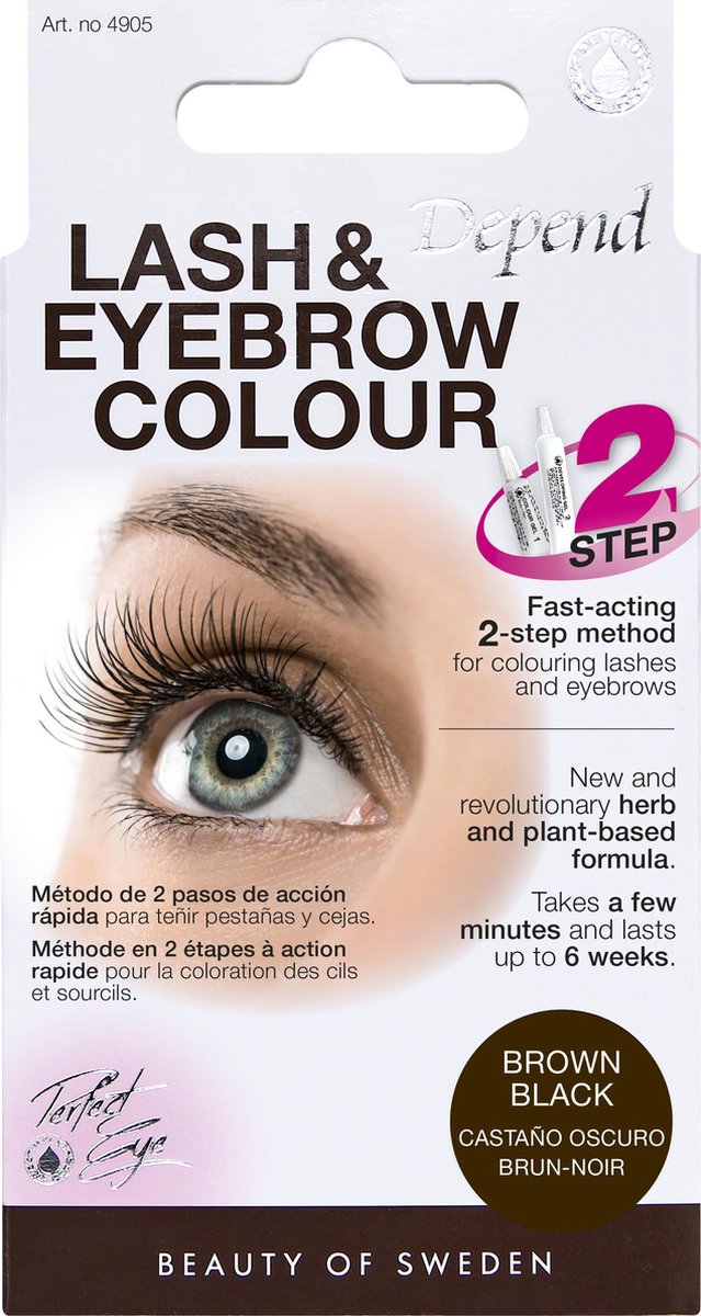 Depend Brown/Black Perfect Eye Lash & Eyebrow Colour Wenkbrauwverf - Zwart