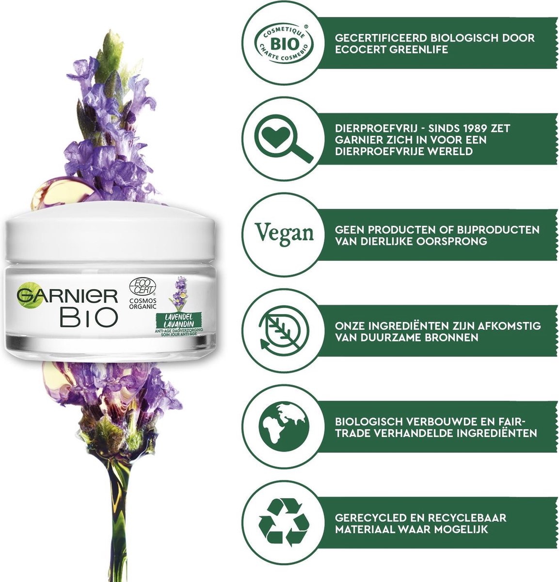 Garnier Dagverzorging met Revitaliserende Lavendel Gezichtscrème 50ml