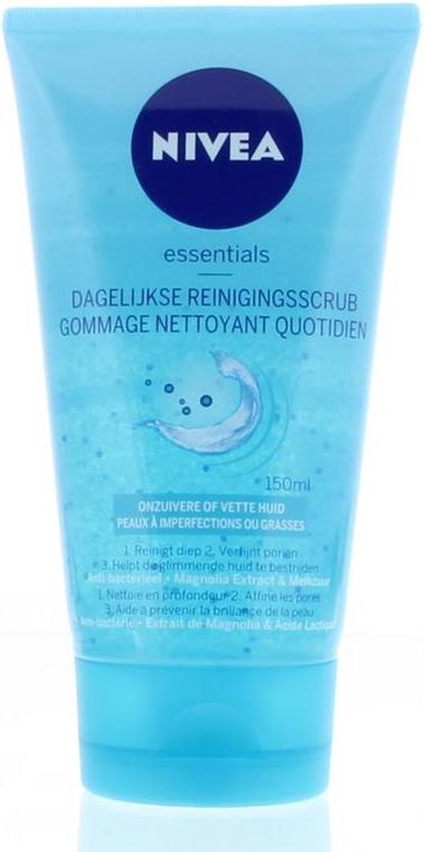 Nivea Essentials Dagelijkse Reinigingsscrub Gezichtspeeling 150ml