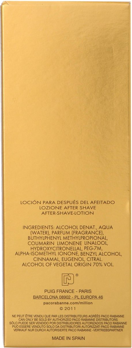 Paco Rabanne 1 Million Aftershave 100ml