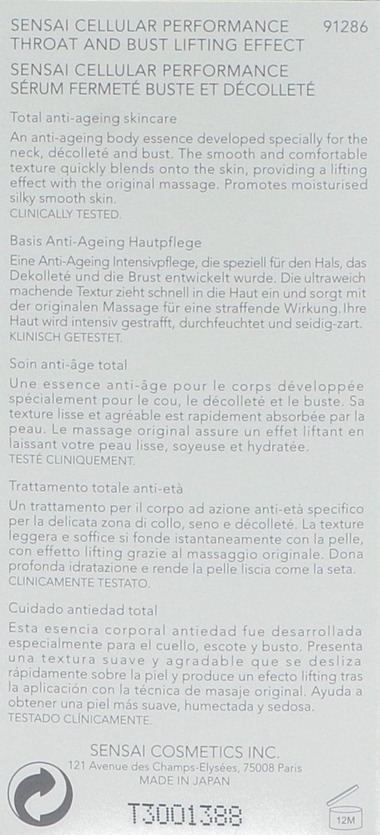 Sensai Throat & Bust Lifting Effect Hals & Decolleté 100ml