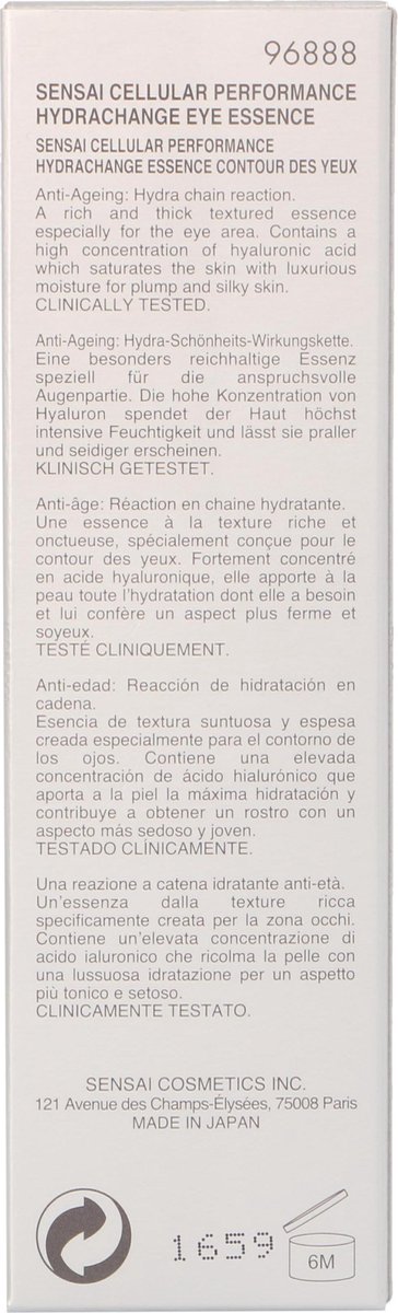 Kanebo Sensai Hydrachange Eye Essence Oogverzorging 15ml