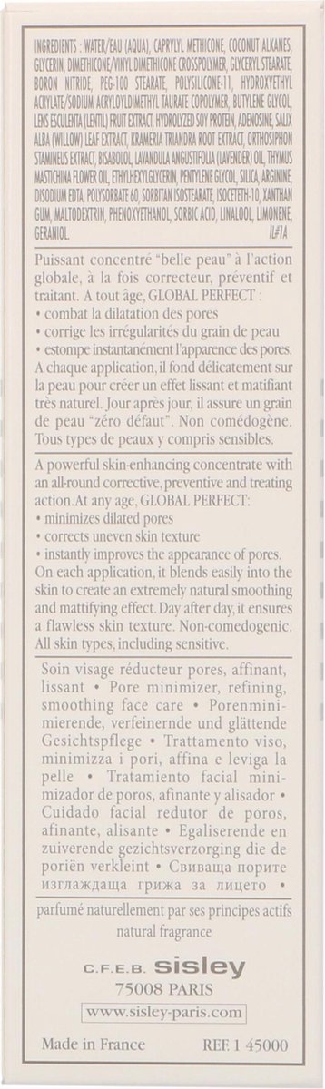 Sisley Global Perfect Pore Minimizer Gezichtsverzorging 30ml