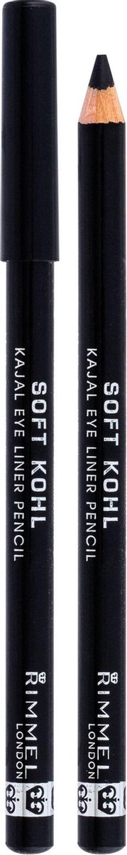 Rimmel 061 - Jet Black Soft Kohl Kajal Eye Pencil Oogpotlood 1.2 g - Zwart
