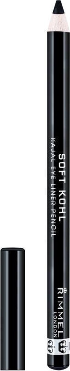 Rimmel 061 - Jet Black Soft Kohl Kajal Eye Pencil Oogpotlood 1.2 g - Zwart