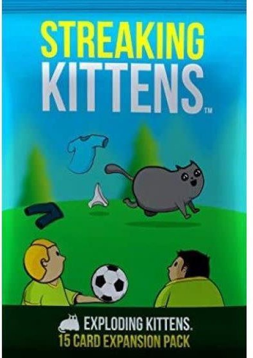 Asmodee Exploding Kittens kaartspel Streaking Kittens - uitbreiding (en) - Groen
