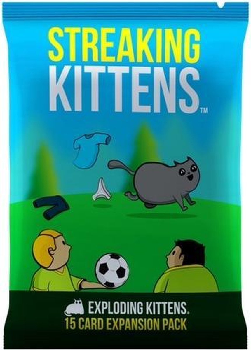 Asmodee Exploding Kittens kaartspel Streaking Kittens - uitbreiding (en) - Groen