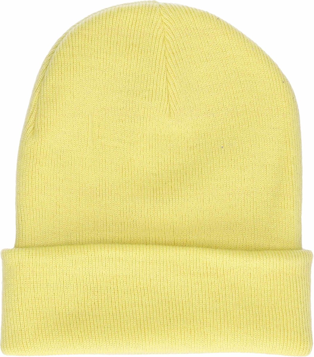 Beechfield basic winter muts/beanie acryl voor volwassenen - Winter Essentials/accessoires - Geel