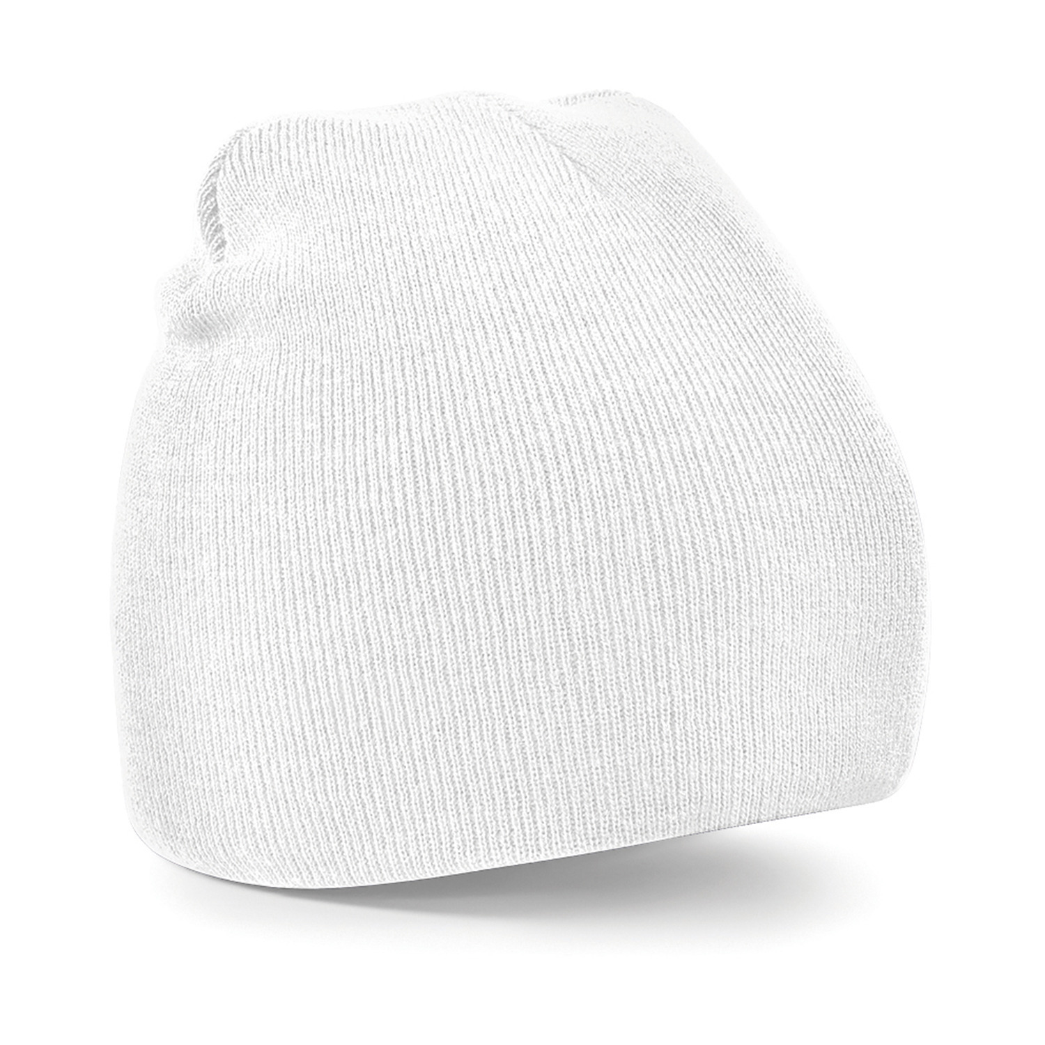 Beechfield Warme gebreide Beanie wintermuts in het voor volwassenen - Damesmutsen / herenmutsen - 100% polyacryl - Basic line - Wit