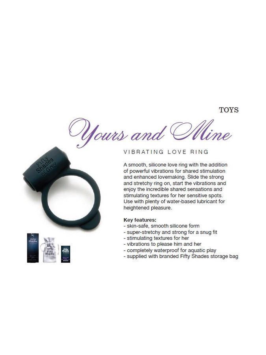 FIFTY SHADES Yours and Mine - Vibrating Love Ring - Zwart